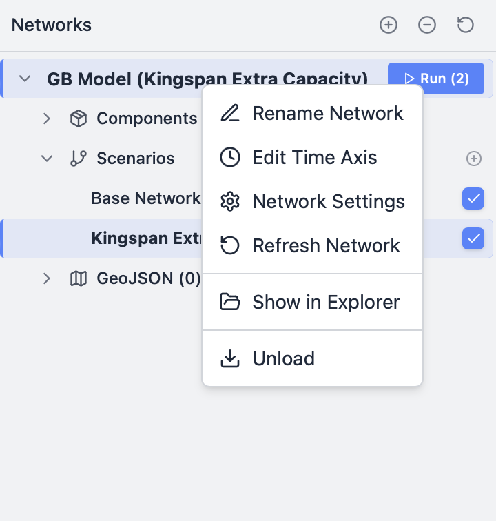 Networks Dropdown